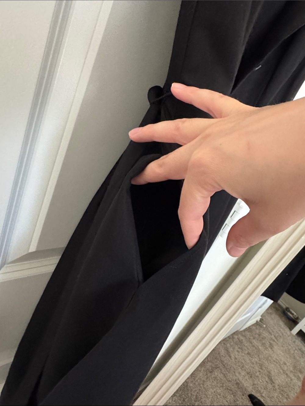 LOFT Black Sleeveless Button-Front Midi Dress - Picture 6 of 7